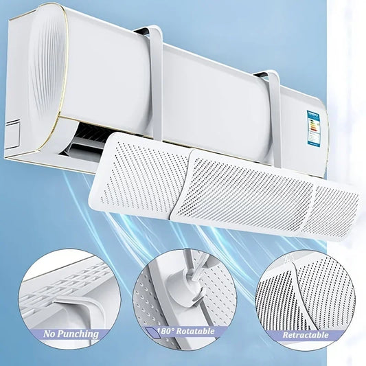 Air Conditioning Wind Shield Anti Direct Blowing Scalable Adjustable Wind Guide Cover Outlet Baffle Windshield Dust Cover