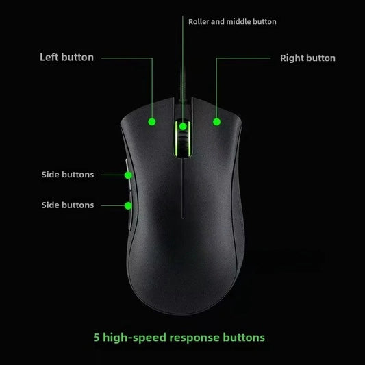 6400 DPI Wired Gaming Mouse New Model Ultra-sensitive Tracking High Precision Dual-purpose for LOL E-sports Office