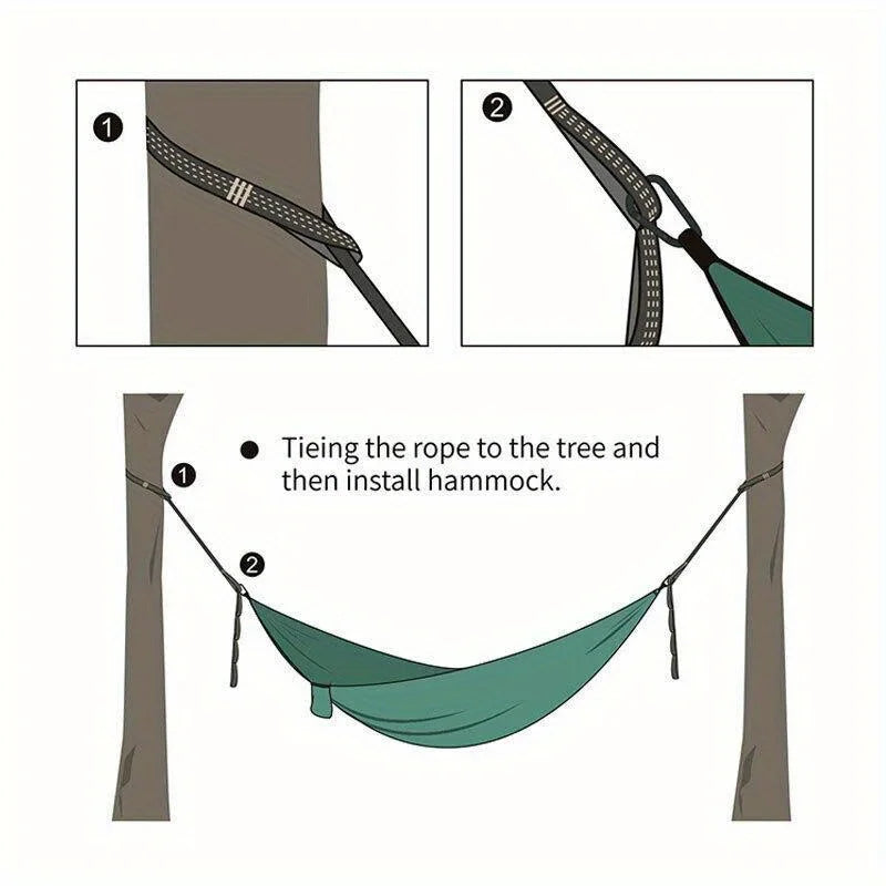2pcs Hammock Straps, Special Reinforced Polyester Straps, 5 Ring High Load-Bearing Barbed Hammock Straps For Outdoor Camping