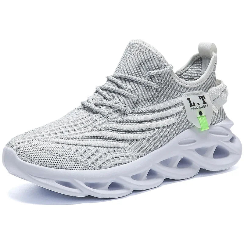 YRZL Men Sports Running Black Jogging Shoes Casual Sneakers Outdoor Breathable Mesh Women Light Shock-absorption Sneakers Men - Shoppiline