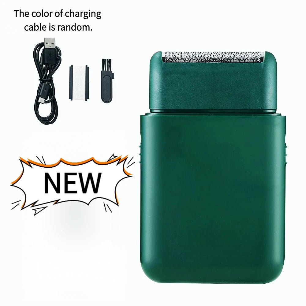 TOP New Electric Shaver Professional Beard Trimmer Razor Portable Mini Shaver Reciprocating Shaving Blade USB Charge for Men