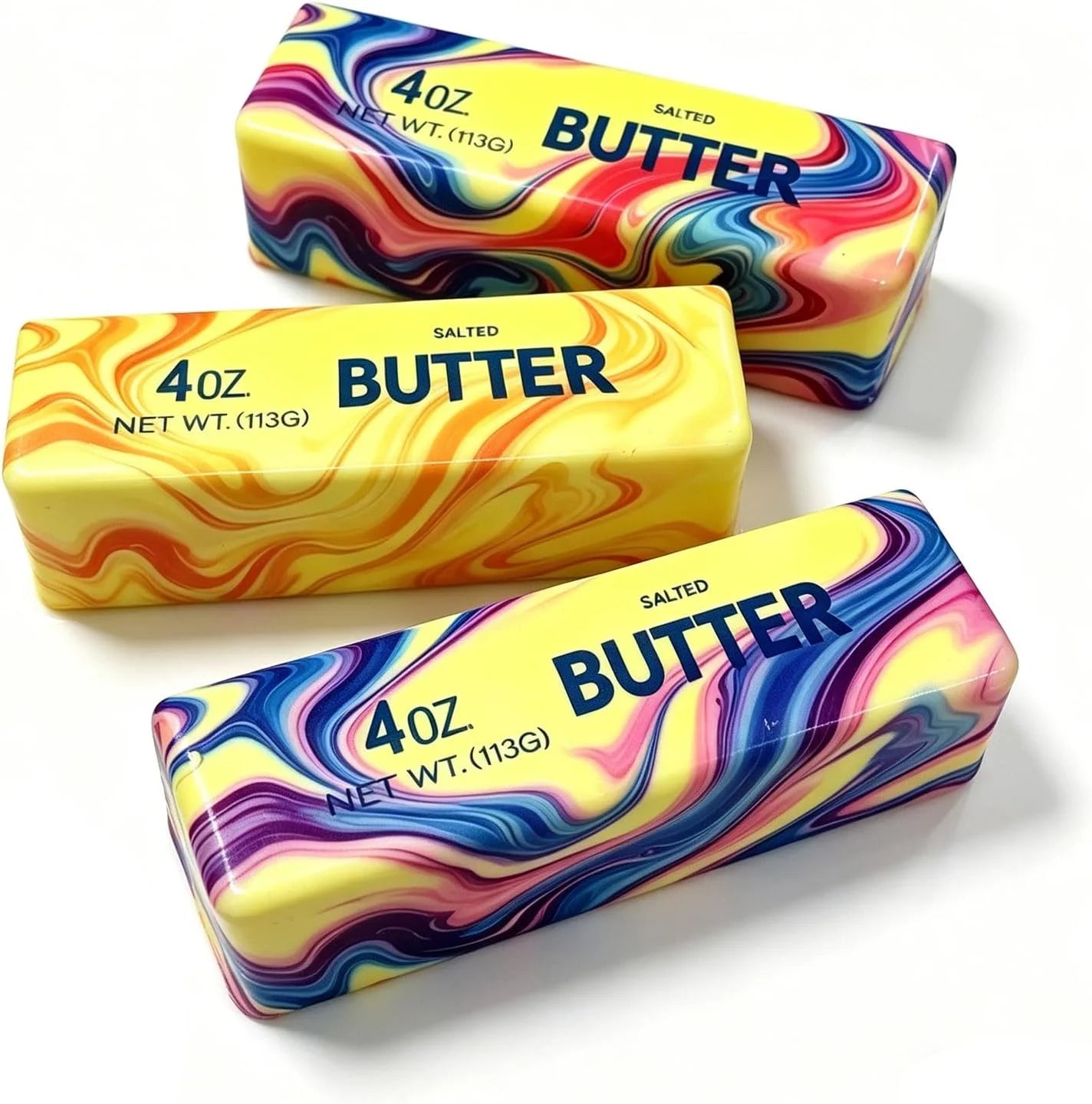 Slow Rebound Realistic Butter Stick Squeeze Stress Balls 2026 New Upgraded Wet Slow Rebound Soft Fidget Toys Cute Simulation Butter Shape Decompression Toy Effective Anxiety Relief Portable Pocket Play Toy Perfect Party Favor