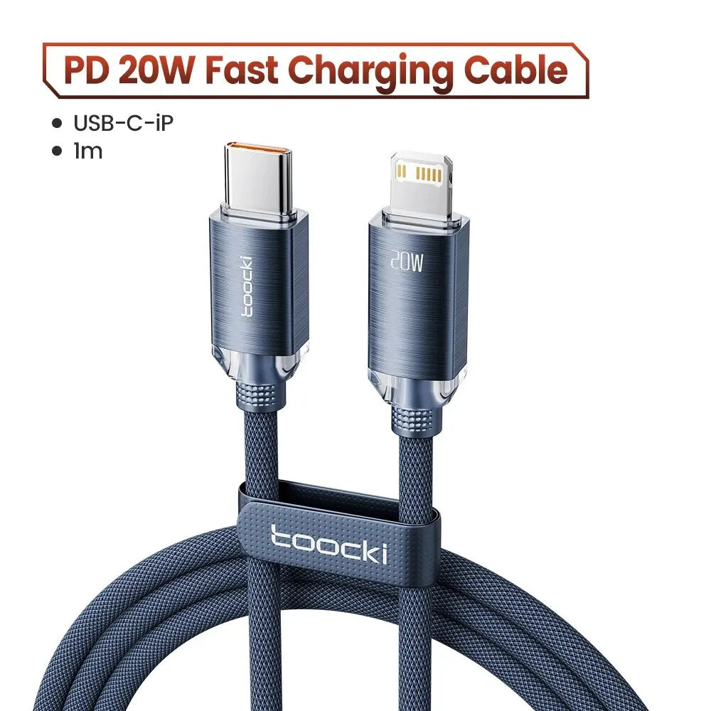 Toocki USB C to Lighting Cable for iPhone 14 13 12 11 Pro Max Mini 8 7 Plus AirPods iPad Fast Charging Type C Lightning Cable