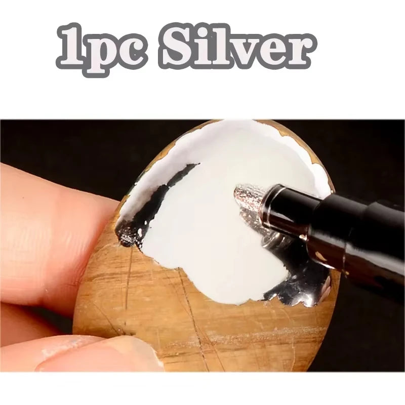 1/2pcs Mirror Marker Pen DIY Reflective Paint Pens Mirror Markers Chrome Gold SILVER Marker Signature Car Styling Art Craftwork