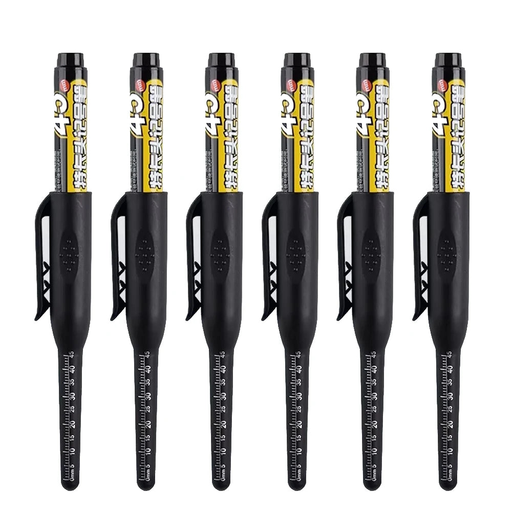 45mm Waterproof Long Head Nib Deep Hole Markers Pen Tile Carpenter Pen Multi-purpose for Woodworking Black/Blue/Red Ink