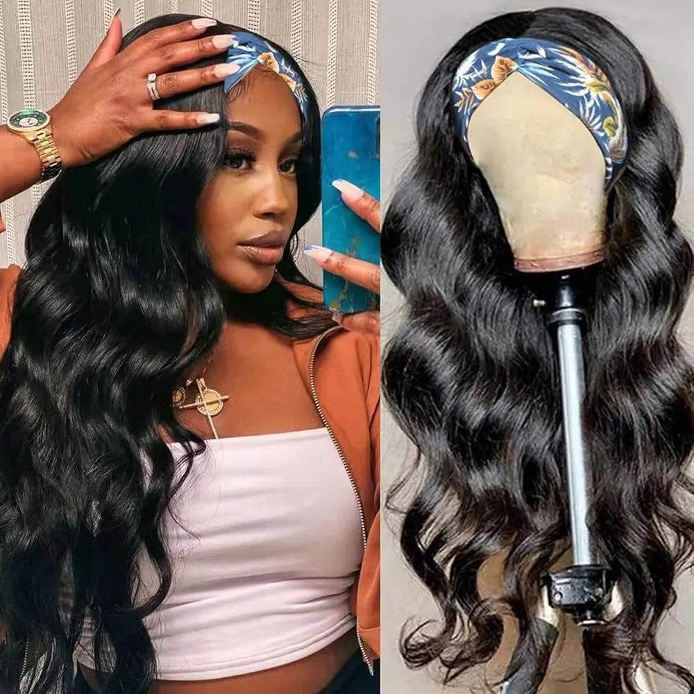 Jerry Curly Half Wig Human Hair Seamless Kinky Curly 3 In 1 Half Wig Glueless Heandband Clip In Wig No Sew In Black Color