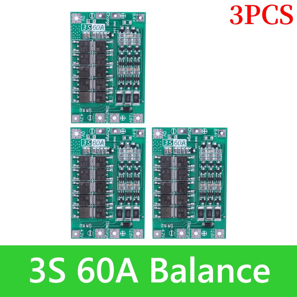BMS 3S/4S 5A 10A 20A 25A 40A 60A Li-ion Lithium Battery Charger Protection Board 18650 For Drill Motor 12V with Enhance/Balance - Shoppiline