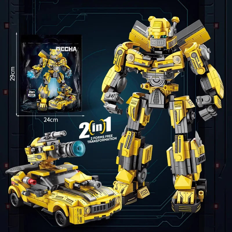Autobots Decepticons Building Blocks Transformation Robot Children Educational Assembly Car King Kong Brick Assemble Toy Gift - Shoppiline