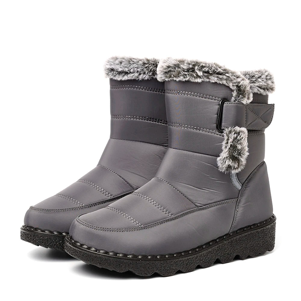 Winter Women Boots Waterproof Snow Boots Plus Size Casual Platform Ankel Boots Warm Fur Women Shoes Antislip Fashion Cotton Shoe