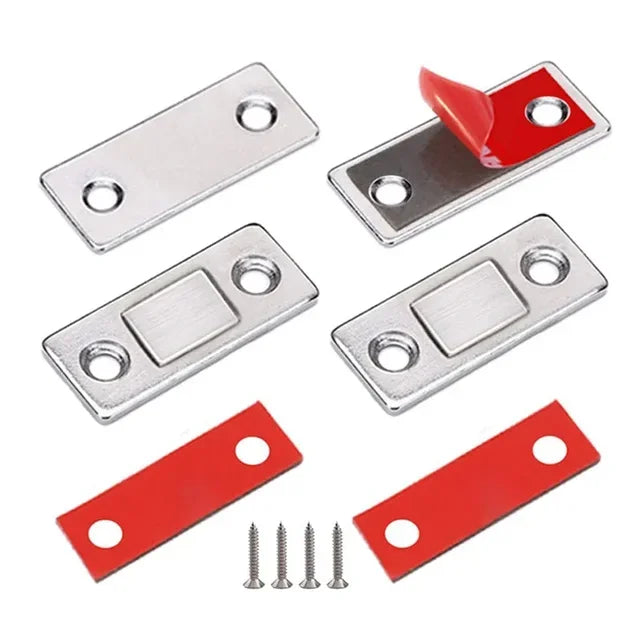 2 Pack Ultra Thin Cabinet Magnetic Catch Adhesive Drawer Magnet Catch For Kitchen Closet Door Closing Magnetic Door Catch Closer