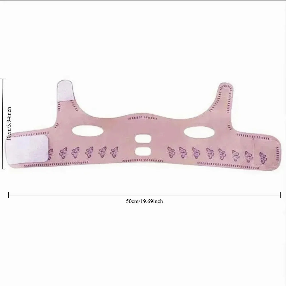 1 masque liftant réglable en V, bandage de remodelage du visage respirant et confortable réutilisable pour la réduction du double menton, le raffermissement, cadeau
