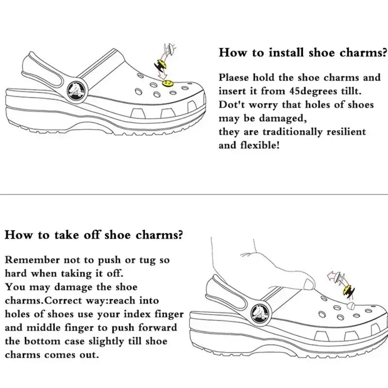 1 Set Cute Dogs Shoes Accessories Boys Girls Sandals Garden Shoe Buckle Decorations Fit Charm