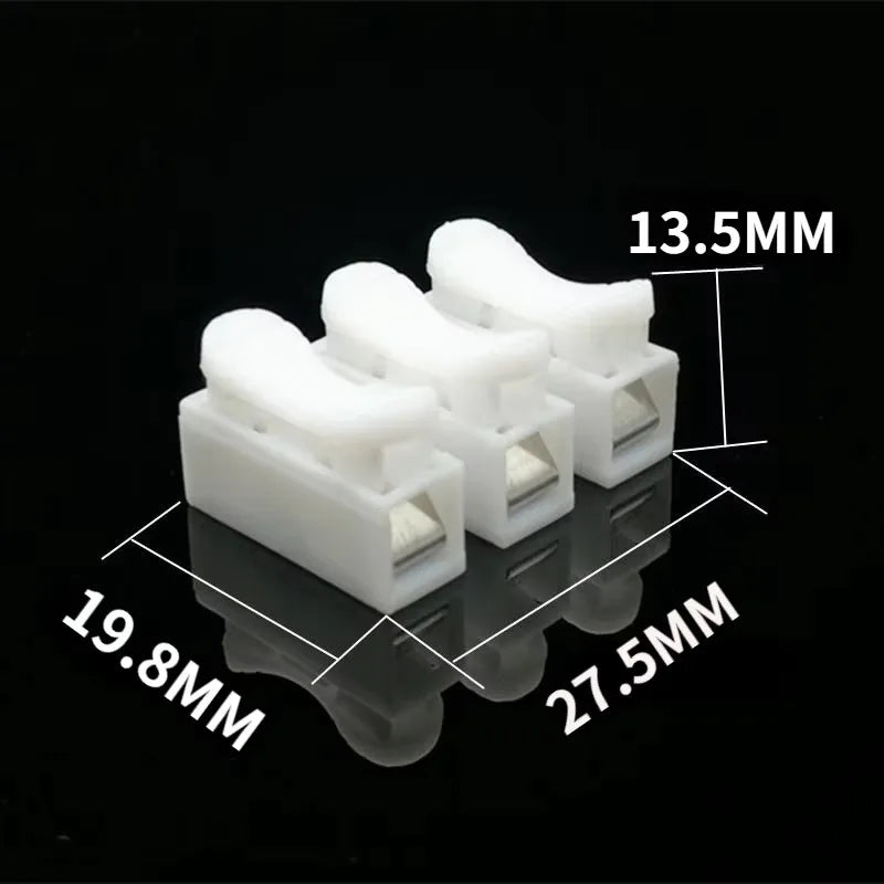 Quick Wire Connectors 1P 2P 3P No Soldering Required Spring Clamp Cable Terminals Screwless Terminal Block for Electronics