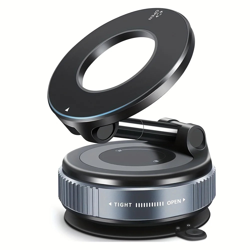 Vacuum Magnetic Suction Cup Phone Mount for Car/Gym/Mirrora/Smooth Surface/Bathroom Mirror,360° AdjustablePhoneHolderfor iPhone. - Shoppiline