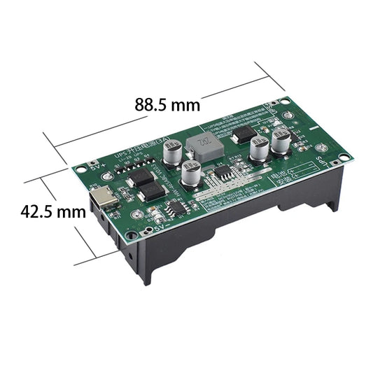 Type-C 15W 3A Fast Charge UPS Power Supply / 18650 Lithium Battery Charger Module DC-DC Step Up Booster Converter 5V 9V 12V