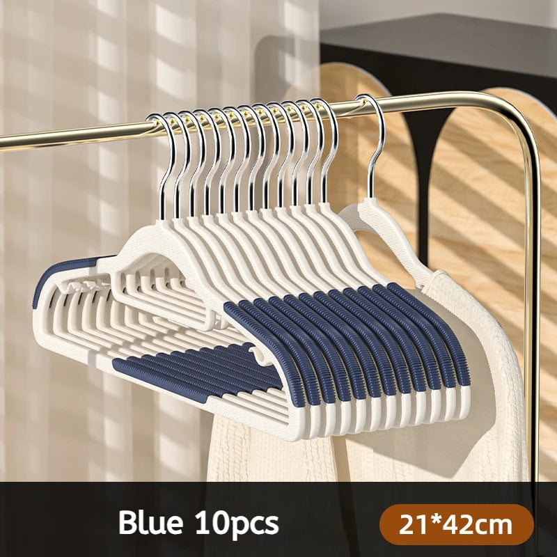 10Pcs Black/Orange/Grey Multifunctional Wet and Dry Household Hanger Suitable for Hanging Clothes Bedroom Wardrobe Anti-Slip - Shoppiline