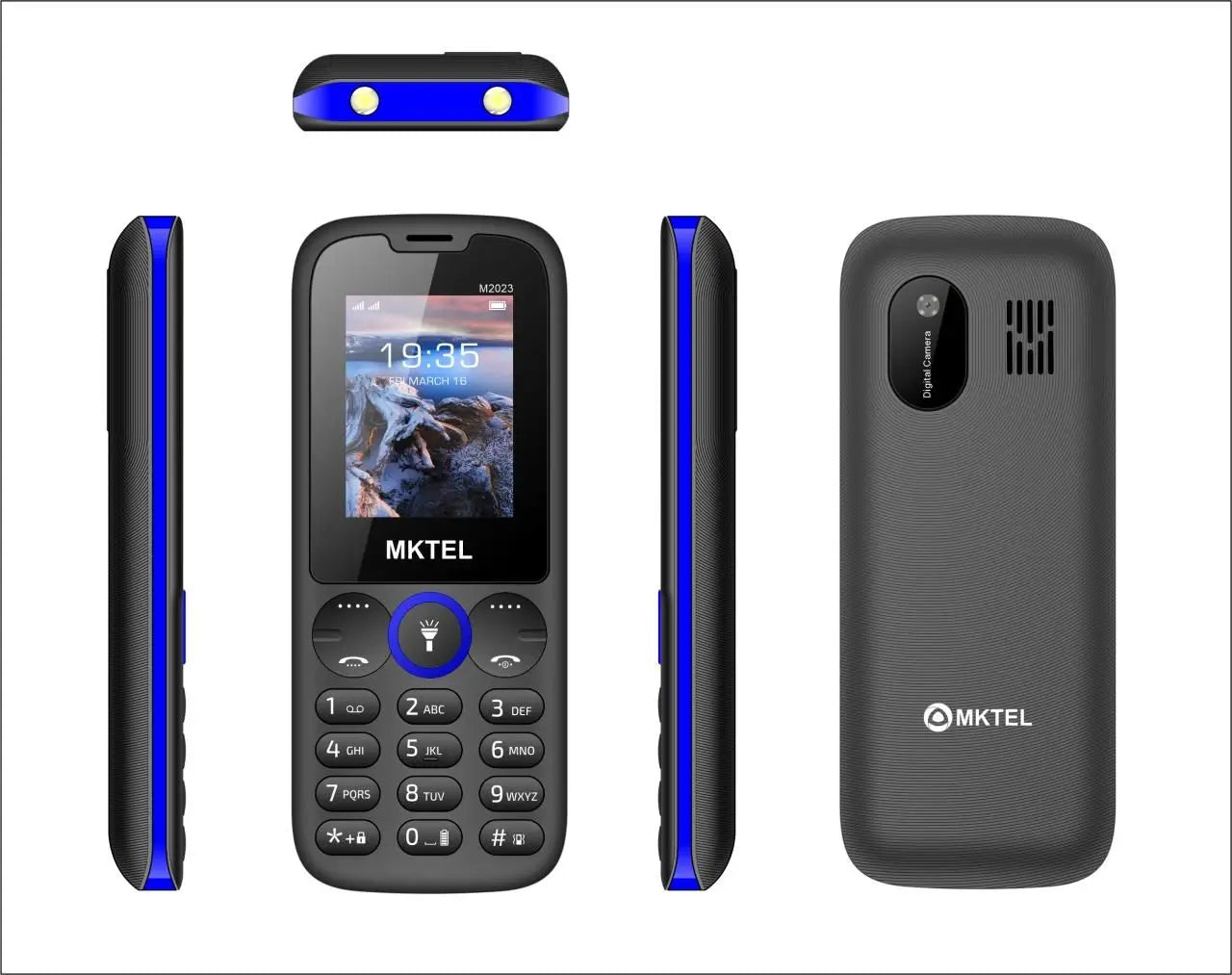 MKTEL M2023 Feature Phone with 1.77inch Display 800mAh Battery Dual SIM FM Radio Flashlight 0.08Mega Camera Senior Phone - Shoppiline