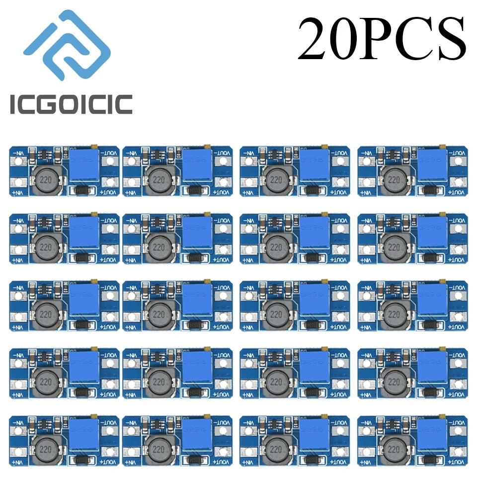Module élévateur réglable 5/10 pièces MT3608 DC-DC TYPE-C Micro 2 A Module convertisseur élévateur de puissance DC DC 2V-24V vers 5V 9V 12V 28V