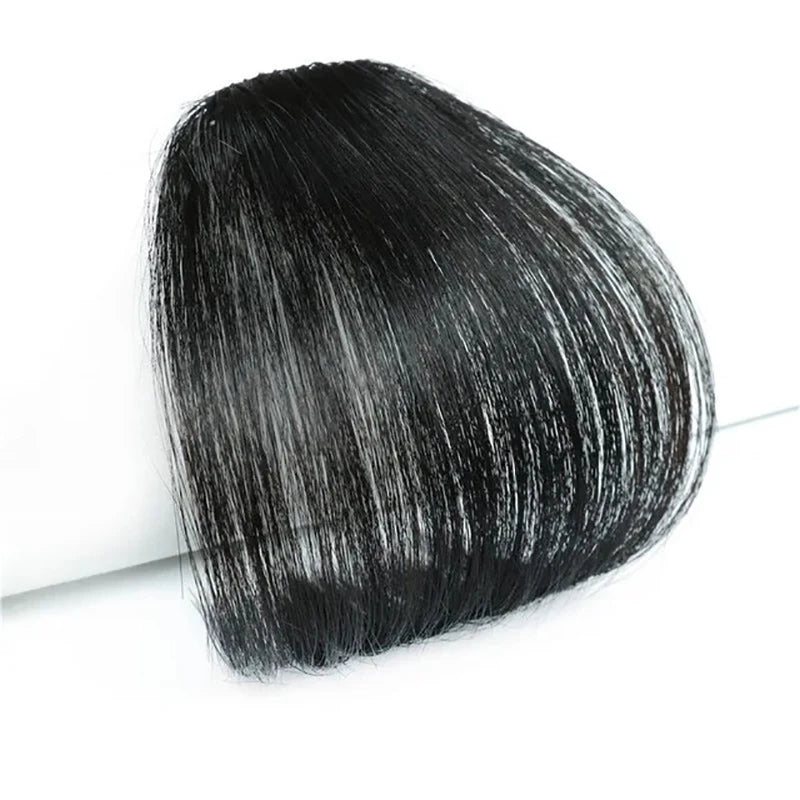WIGSIN Synthetic Clip In Air Bangs Hair Extensions Short Straight Hairpiece Wig For Women Daily Use Hair Accessories