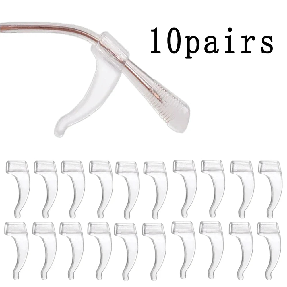 10/20/30/100pcs Anti-slip Silicone Ear Grip Glasses Eyeglasses Leg Ear Hook Stopper Bracket Fastener Accessories Temple Tip