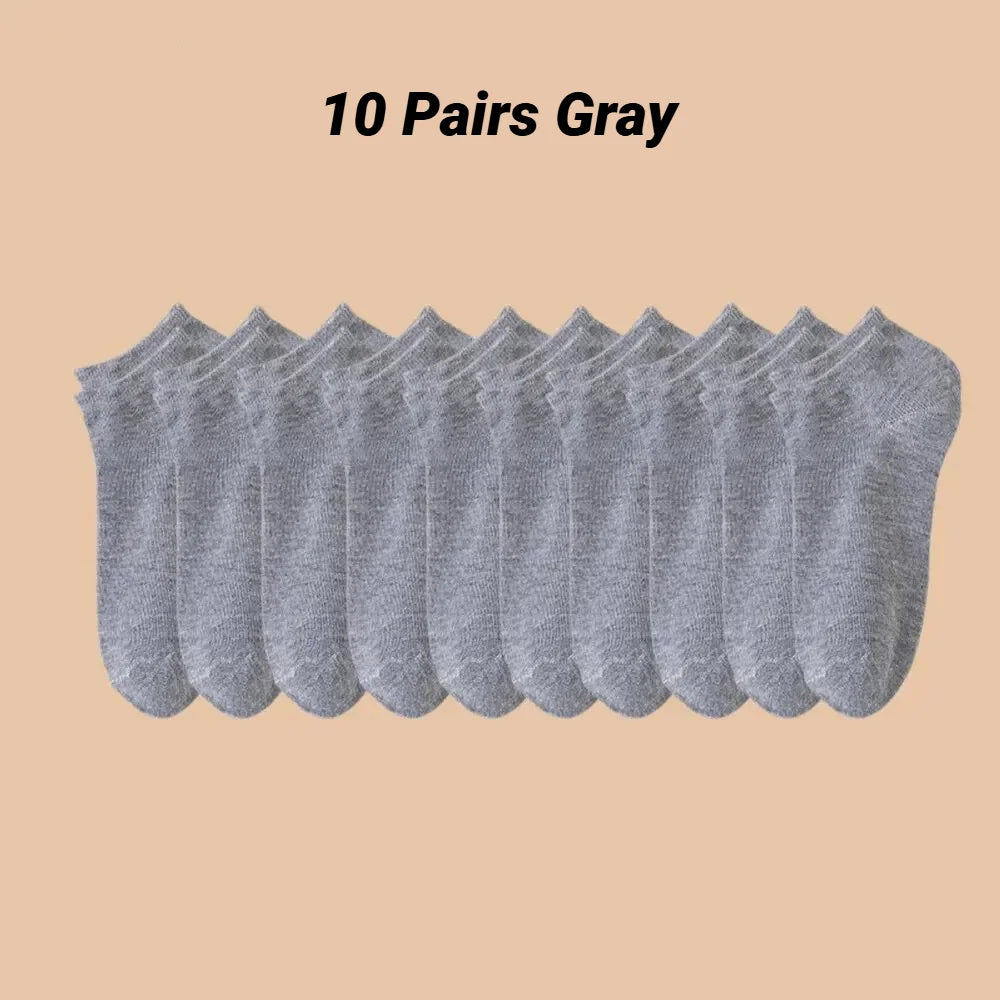 Solid Color Ankle Boat Socks Low Cut Short Style Comfortable Fashionable For Men Women Spring Summer Round Neck Casual
