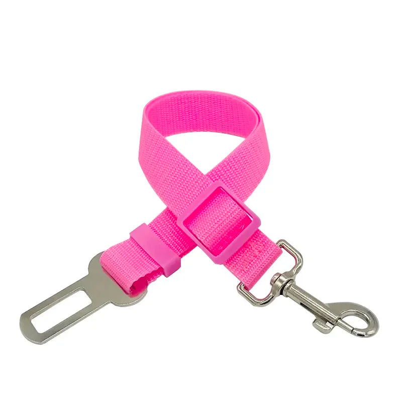 Adjustable Pet Dog Cat Car Seat Belt for Dogs Harness Leash Travel Clip French Bulldog Dog Collar Connector Accessories Supplies