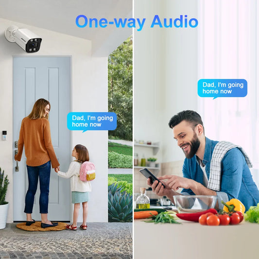 New 4K 8MP IP Camera Audio Outdoor POE H.265 Onvif Metal Bullet Home Color Night Vision Surveillance Camera - Shoppiline