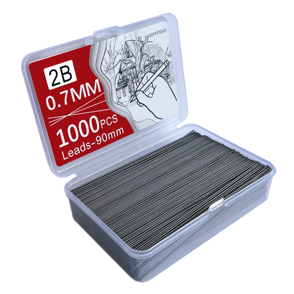 1000/250 Mines de Crayon, 0.5/0.7/0.9/1.3/2.0 mm HB, Mines de Crayon Mécanique Résistantes à la Casse, Fournitures de Bureau et Scolaires