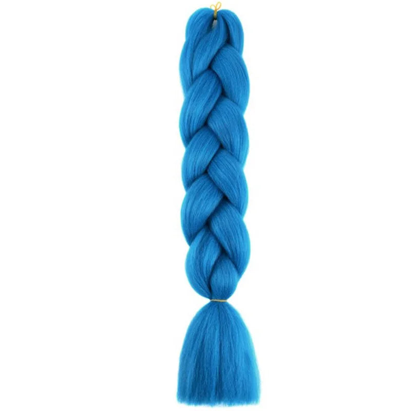 Extensions de cheveux synthétiques de 24 pouces, texture lisse Yaki, pour tresses Jumbo, boîte longue, pour femmes, Dreadlocks
