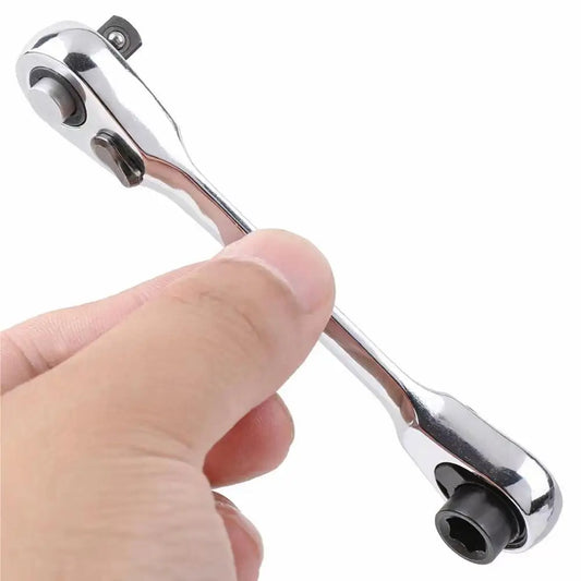 Mini Treble 1/4 Ratchet Wrench Double Ended Ouick Socket Screwdriver Hex Torque Wrenches Set 2-in-1 Spanner Hand Repair Tools - Shoppiline