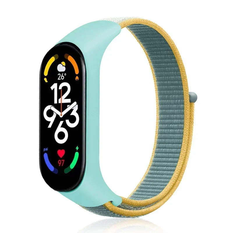 Nylon loop Mi band 4 5 6 Strap Replacement Soft Adjustable Wrist Watchband Pulsera correa For Xiaomi Mi band 3 4 5 6 7 Bracelet