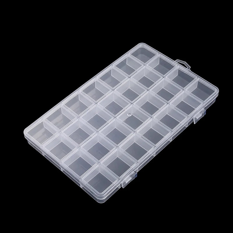 Transparent Clear Plastic Empty Jewelry Storage Organizer Container Display Case For Earrings Loose Beads Craft Supplies