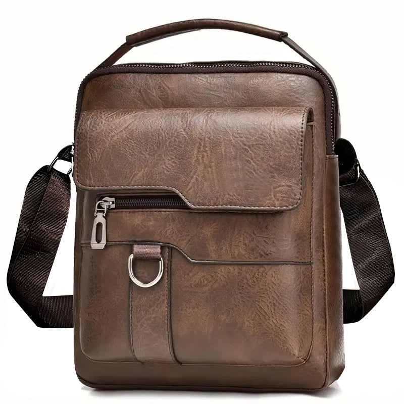 Neutraler Business-Schultertasche für Damen und Herren, geeignet für Geschäftsreisen, aus PU-Material