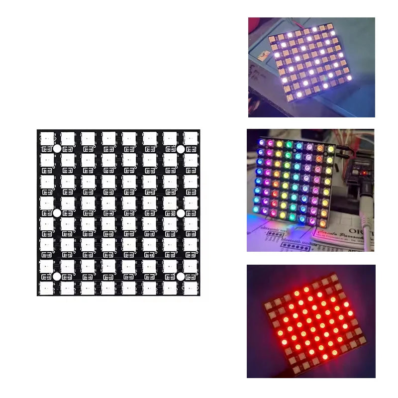 WS2812 LED 5050 RGB 8x8 64 Bit LED Matrix Module