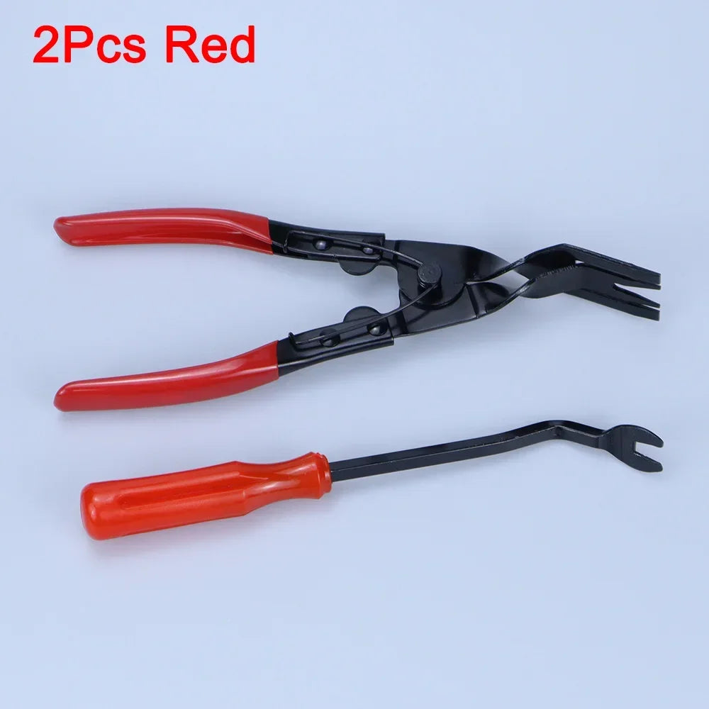 kkjoy Car Clip Removal Pliers Trim Pry Tool Kit for Auto Body Panel Door Fastener Repair