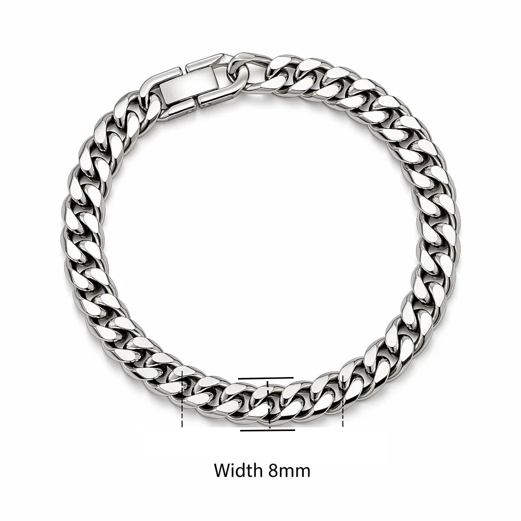 Stainless Steel Braided Double Row Front and Rear Fish Scale Alloy Magnetic Buckle Bracelet with Keel Jewelry New Model