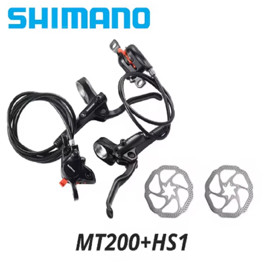 Shimano MT200 Bicycle Brake Mountain MTB Bike Hydraulic Disc Brake Set w/n G3 / HS1 / RT30 / RT56 Rotors 160mm BL-BR-MT200