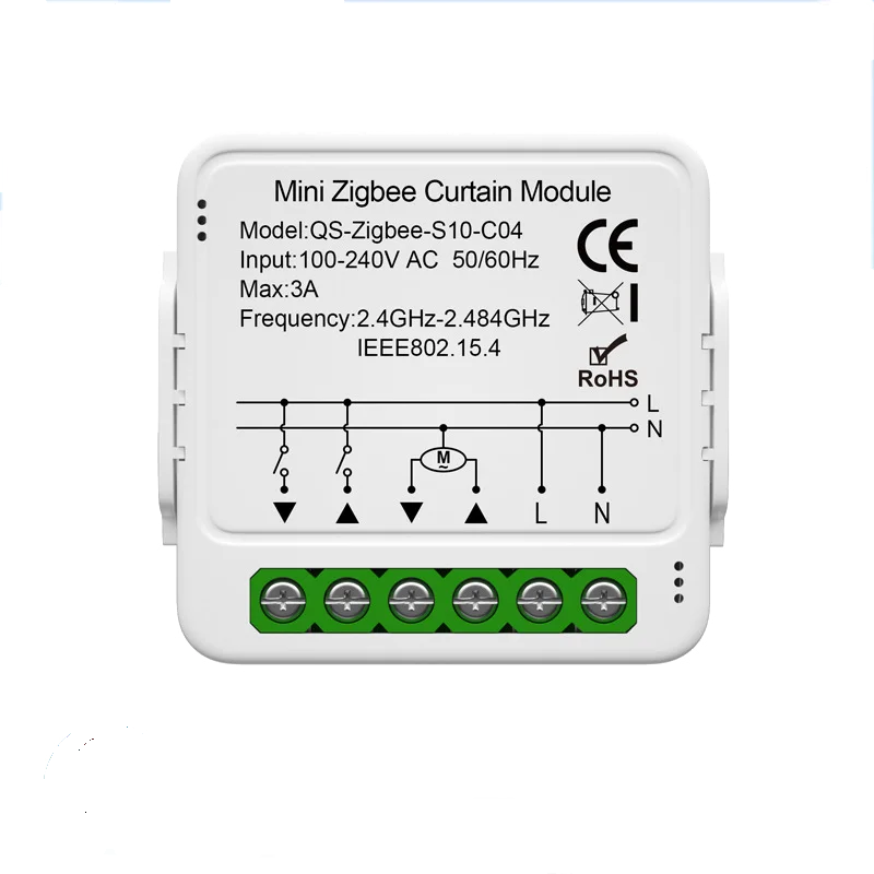Module d'interrupteur intelligent Tuya WiFi Zigbee pour rideaux roulants, volets, moteur, contrôle par application, fonctionne avec Alexa Google Home Smart Life