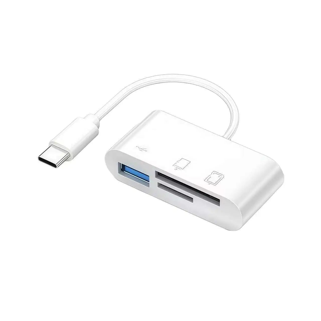 3 in 1 USB/Type C Multifunction Card Reader OTG SD TF Cards USB Memory Cards Reader Converter for MacBook Laptop Samsung