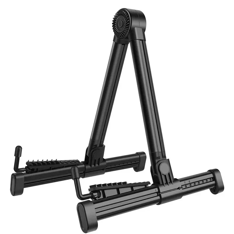 Adjustable Universal Guitar Stand - Foldable ABS/Silicpne Type A Iron Stool-style Guitar Stand Portable Folding Stand Carry