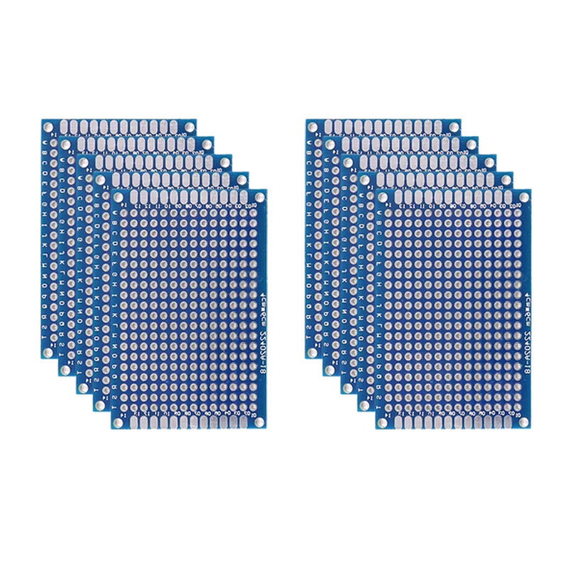 5/10PCS PCB Board Prototype Board Blue 2x8/3x7/4x6/5x7/7x9cm Double Sided Circuit Boards For DIY Soldering Project