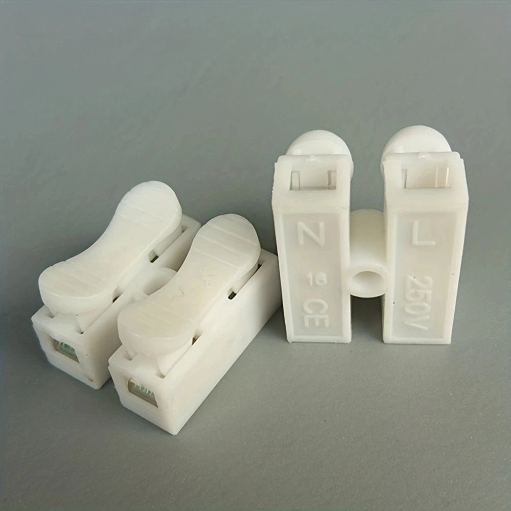 20pcs No Solding Welding Quick 2P Cable Wire Connector No Screw Terminal Block Spring Clamp