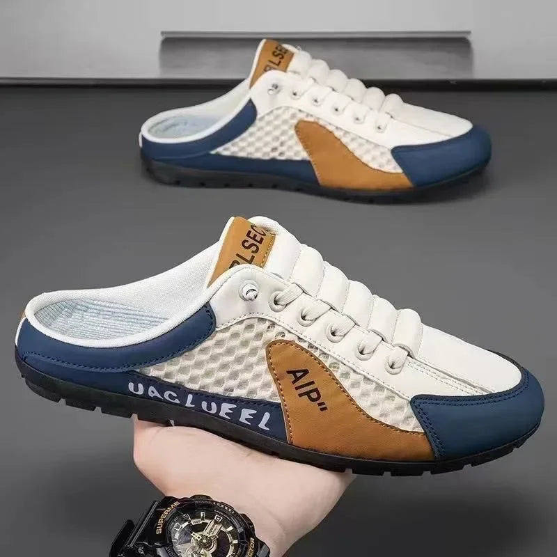 Men's Fashion Soft-soled Half Slippers Summer Men Trendy Bottom Casual Shoes Soft Sole Support Shoes Sneakers Zapatos De Hombre - Shoppiline