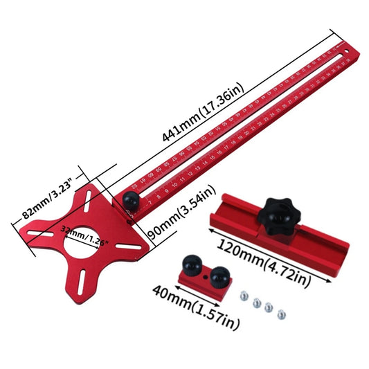 3 in 1 Router Milling Groove Bracket Woodworking Cutting and Milling Circular Auxiliary Tool Aluminum Router Circle Cutting Jig - Shoppiline