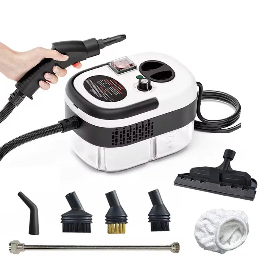 Portable Handheld Steam Cleaner High Temperature Pressurized Steam Cleaning Machine With Brush Heads For Kitchen Car - Shoppiline