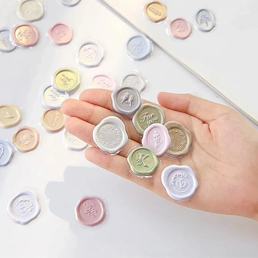 18pcs Wax Seals Stickers Vintage Envelopes Sealing Stamps Stickers Kawaii DIY Scrapbooking Journal Planner Sticky Label Tags