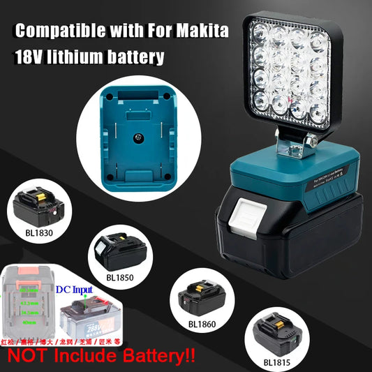 Power Tool Parts For Makita For DeWalt For Bosch For Milwaukee For Ryobi lithium Battery Flashlight Working Light Camping Lamp - Shoppiline