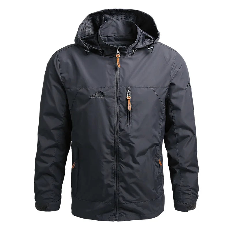 Windbreaker Herren Taktische Jacke Wasserdicht Outdoor Kapuzenmantel Sport Militär Europäische Größe S-5XL Feldklettern Dünne Oberbekleidung