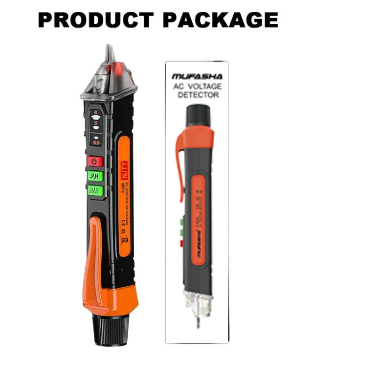 MUFASHA Non-Contact Voltage Detector Electrical Pen AC Voltage Tester Smart Breakpoint Finder 12-1000V