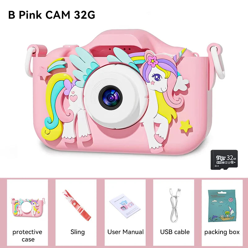 Christmas Children Camera HD 1080P Toddler Digital Video Camera 2.0inch Kids Camera with Silicone Cases Toys for Christmas Gifts - Shoppiline